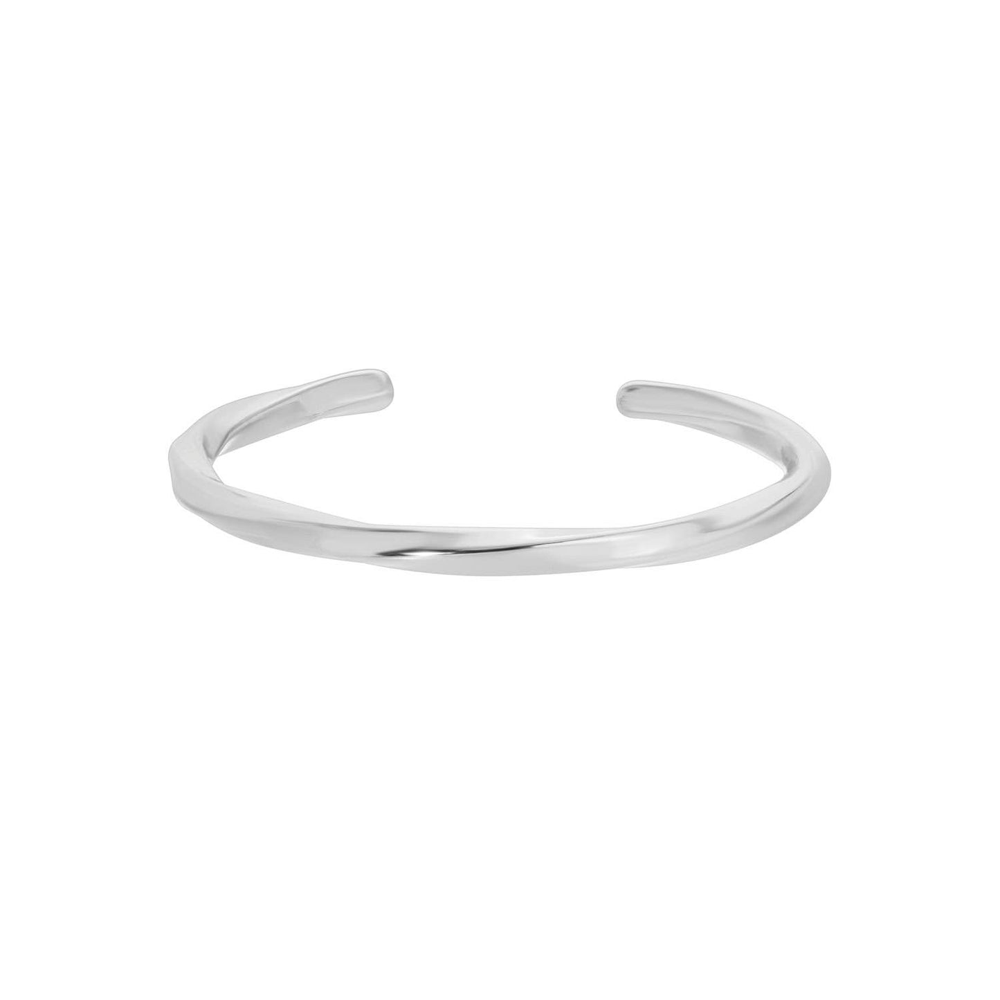 Silver Delicate Adjustable Twist Ring