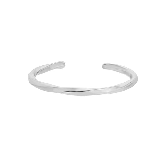 Silver Delicate Adjustable Twist Ring