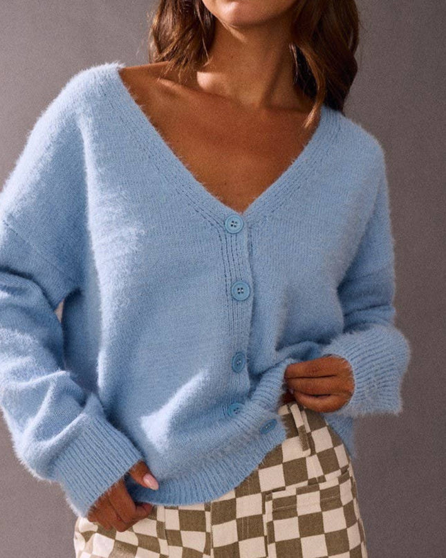 Light Yellow Soft Brushed Cardigan - Shop Simply Apparel