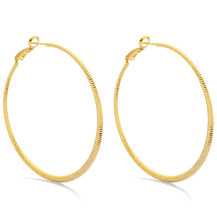 Gold Large Shimmer Hoops - Shop Simply Apparel