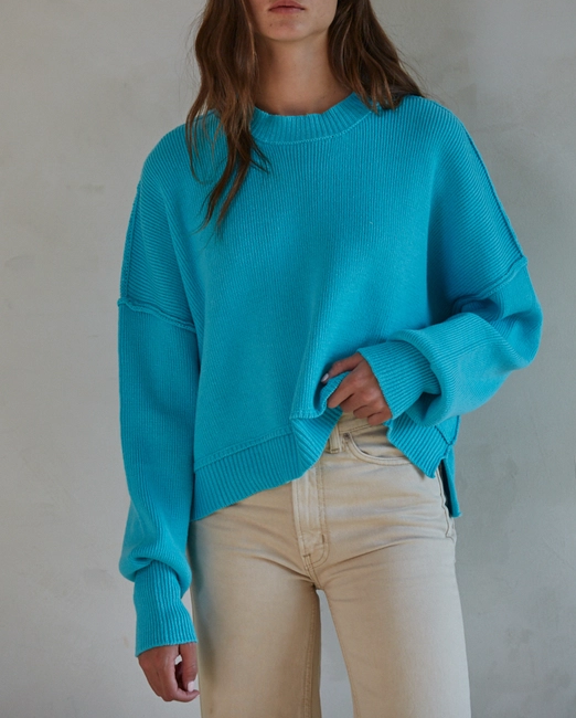 By Together Aqua Blue Leda Pullover