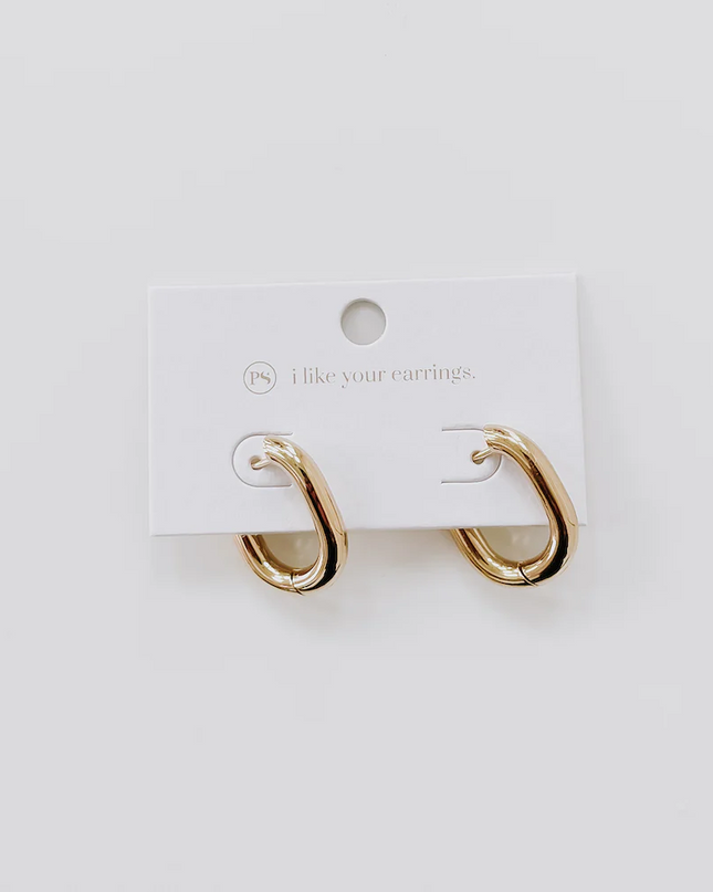 Oval Hoop Earrings - WATERPROOF - Shop Simply Apparel