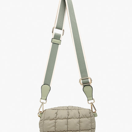 Sage Quilted Nylon Belt Bag w/ Guitar Strap - Shop Simply Apparel