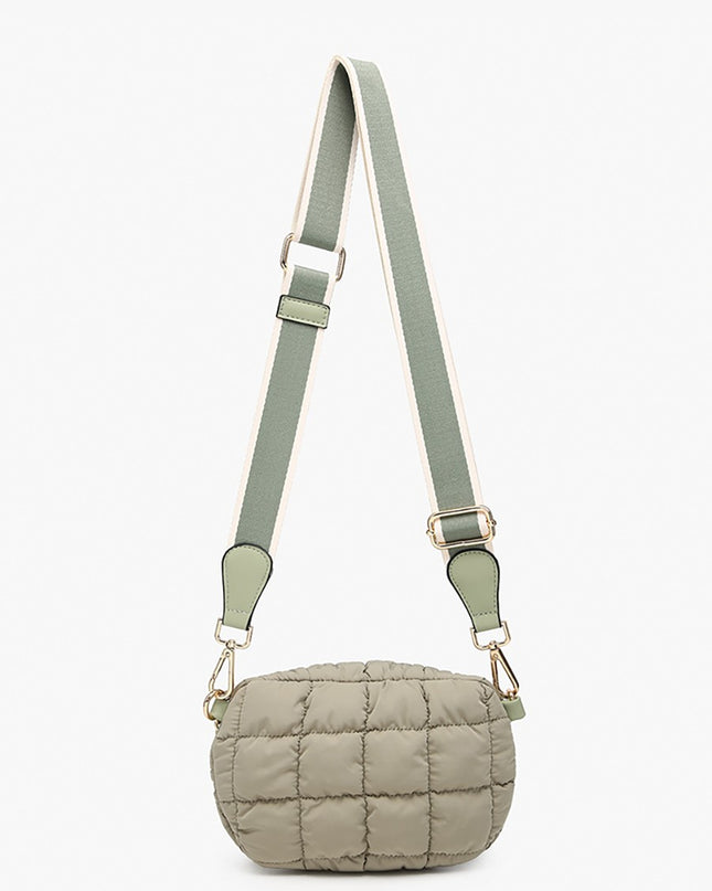 Sage Quilted Nylon Belt Bag w/ Guitar Strap - Shop Simply Apparel