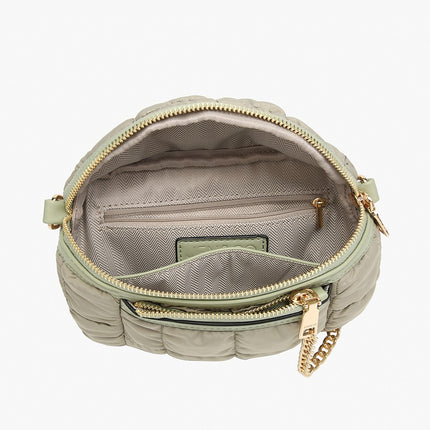 Sage Quilted Nylon Belt Bag w/ Guitar Strap - Shop Simply Apparel
