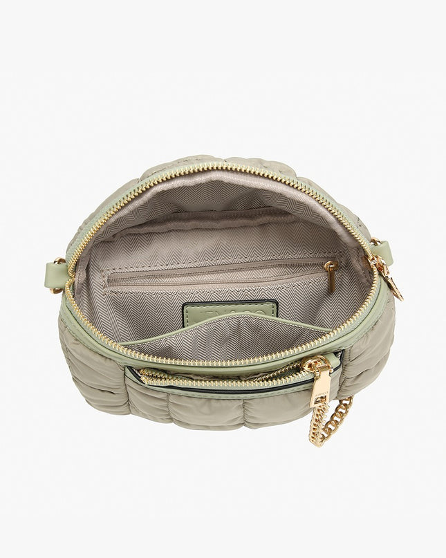 Sage Quilted Nylon Belt Bag w/ Guitar Strap - Shop Simply Apparel