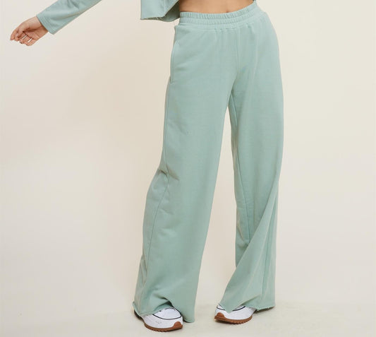 Sage Wide Leg Sweatpants