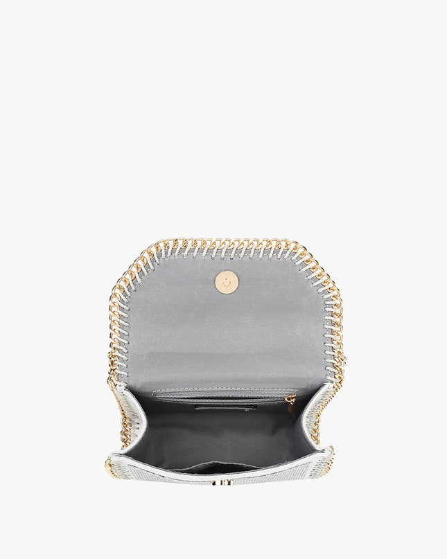 Silver/Black Rhinestone Crossbody - Shop Simply Apparel