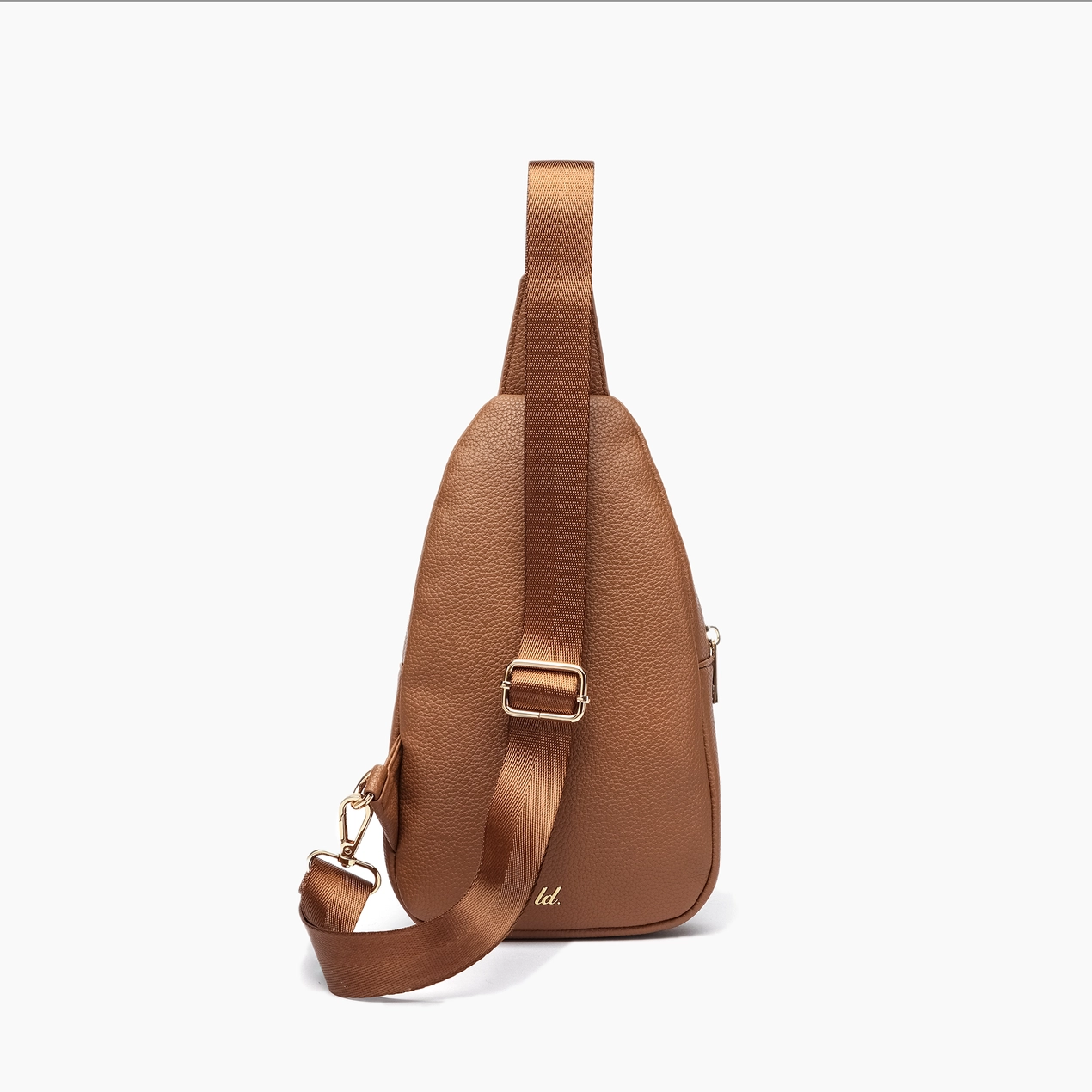 Camel Sherpa Faux Leather Sling Bag