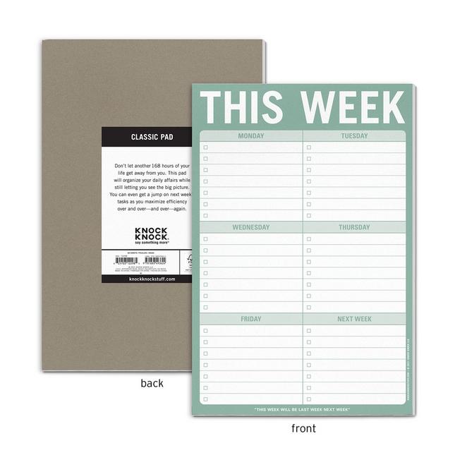 This Week Pad - Shop Simply Apparel