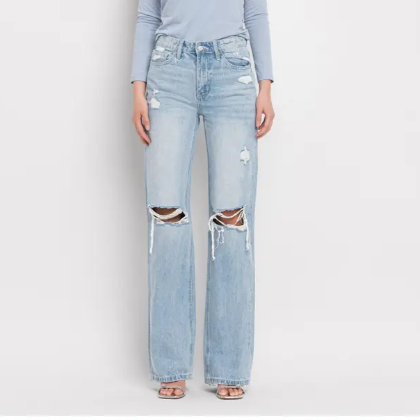 90's Vintage Super High Rise Flare Jeans