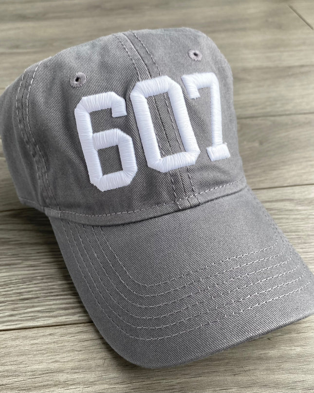607 Hat - Grey w/White - Shop Simply Apparel