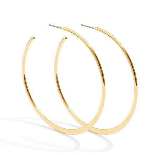 Large Delicate Hoops - Gold