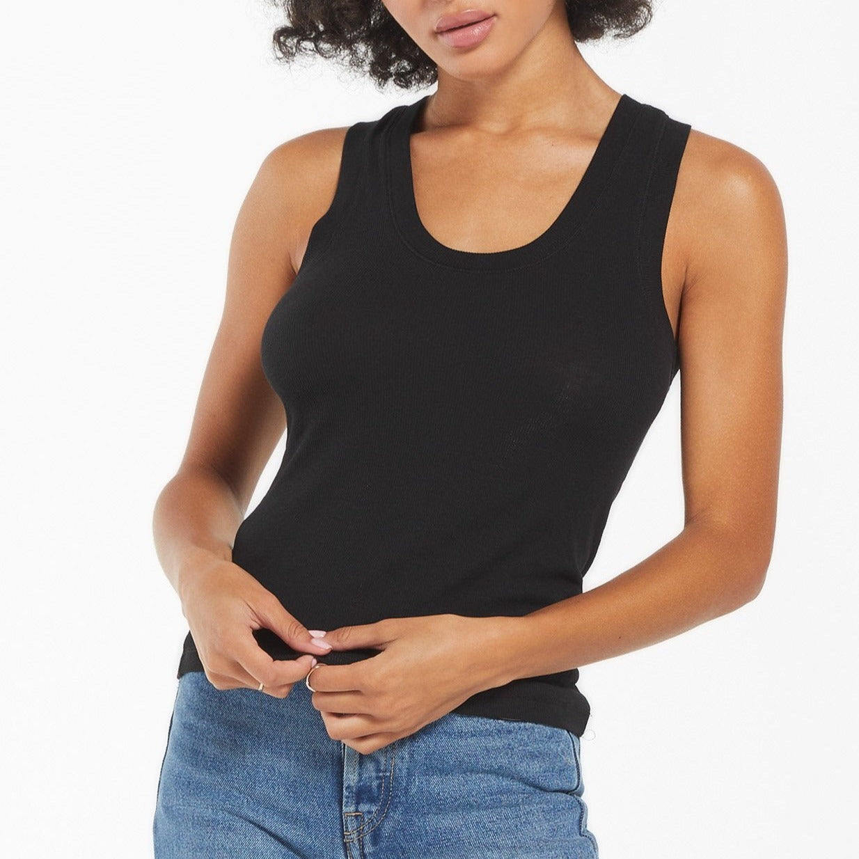 Black Sirena Rib Tank