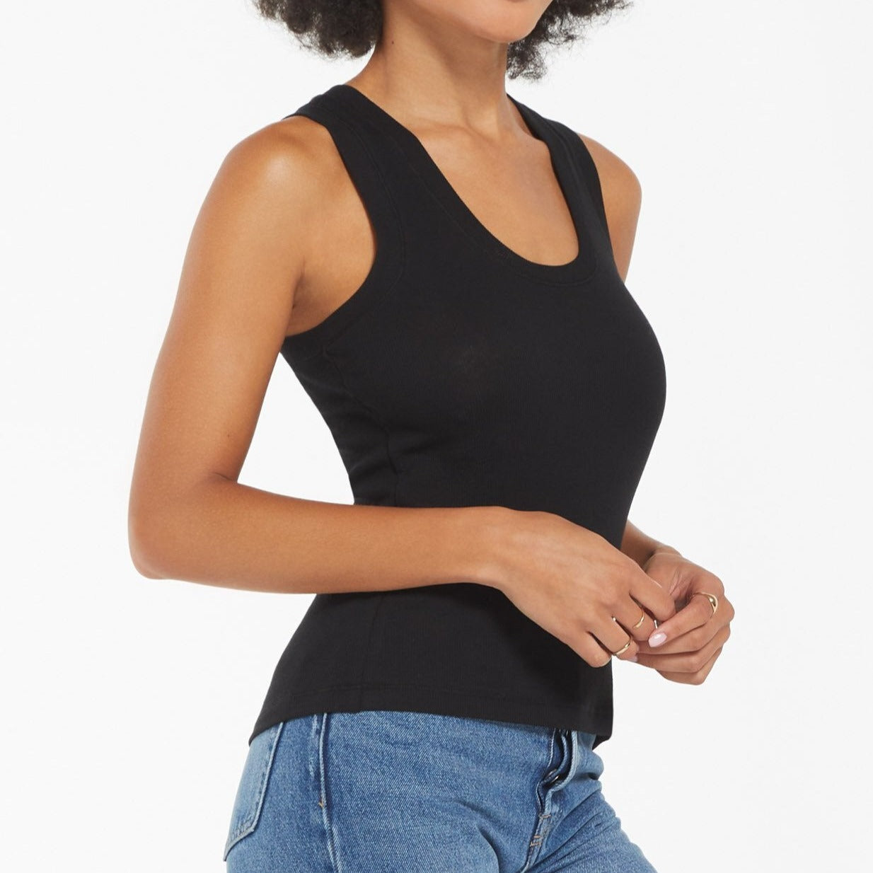 Black Sirena Rib Tank