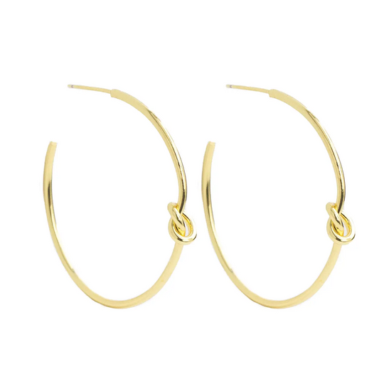 Gold Delicate Knot Hoop