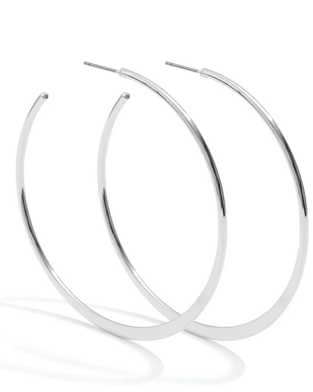 Large Delicate Hoops - Silver - Shop Simply Apparel