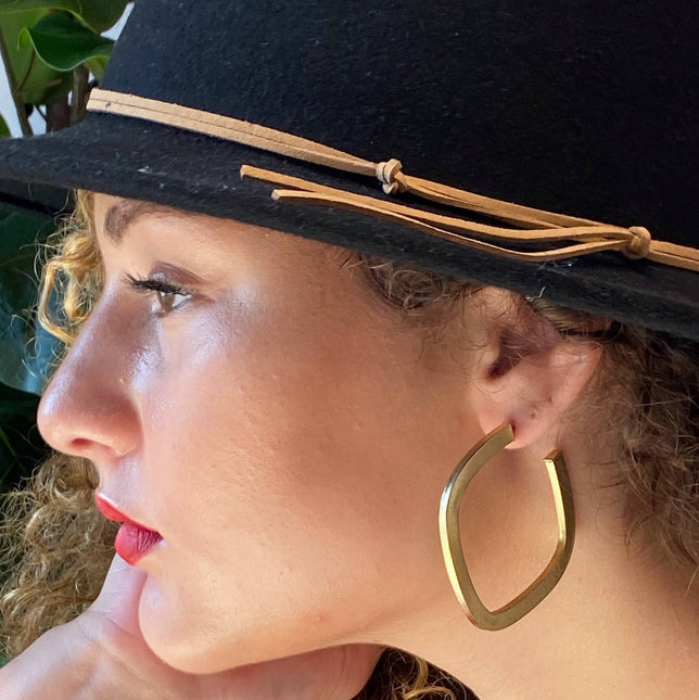 Overall Luxe Square Hoop Earrings - Shop Simply Apparel