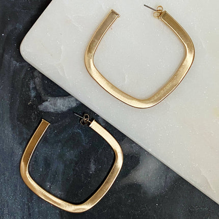 Overall Luxe Square Hoop Earrings - Shop Simply Apparel